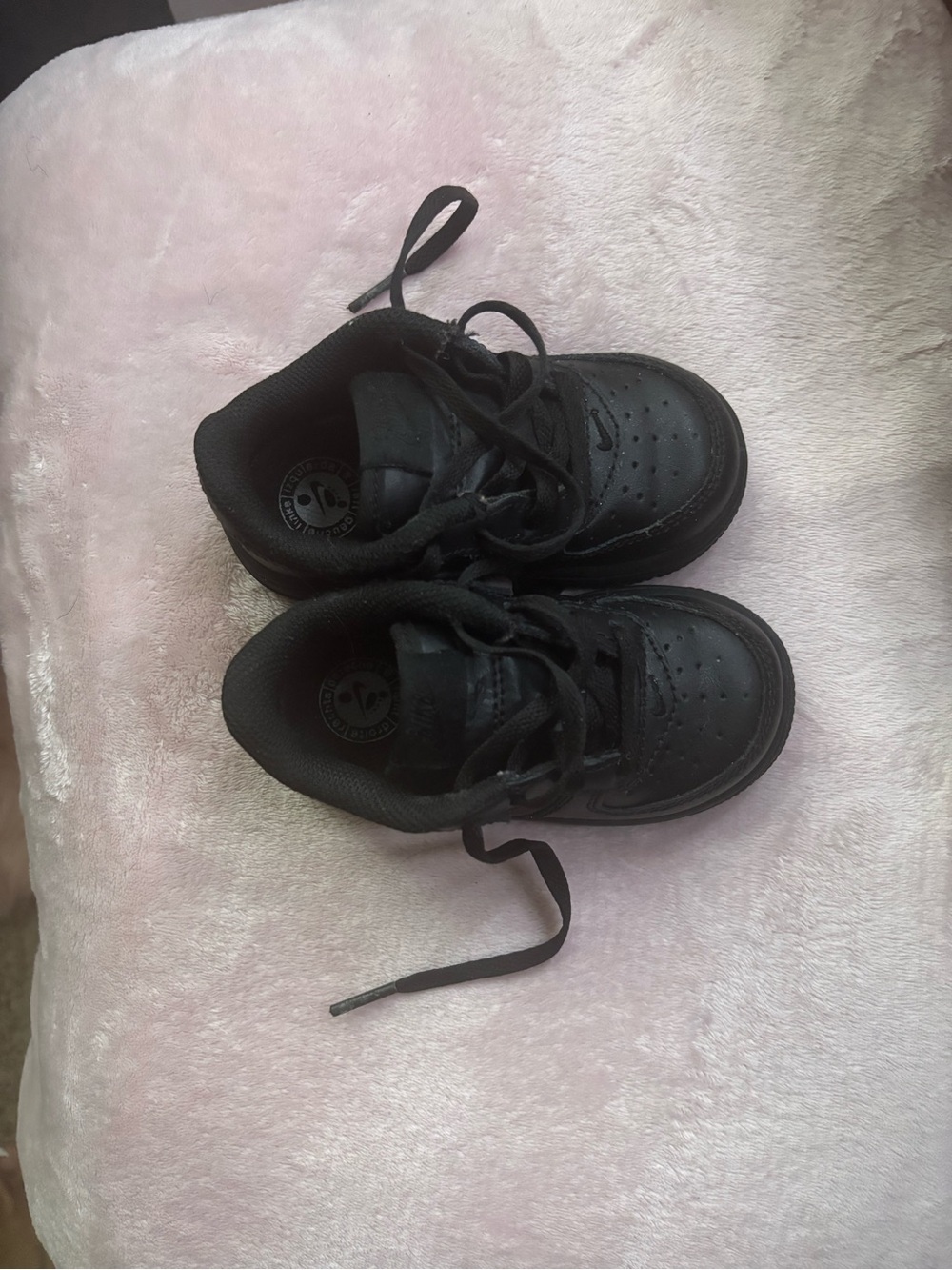Nike Kids All-Black Lace-Up Sneakers